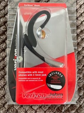 Verizon Wireless Headset Jabra EarWave Boom 2.5mm Headset NEW